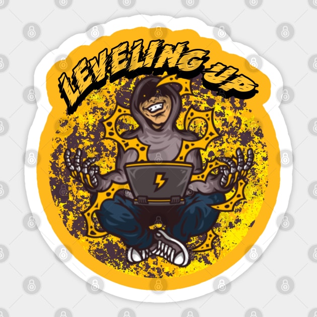 Leveling Up Sticker by CTJFDesigns